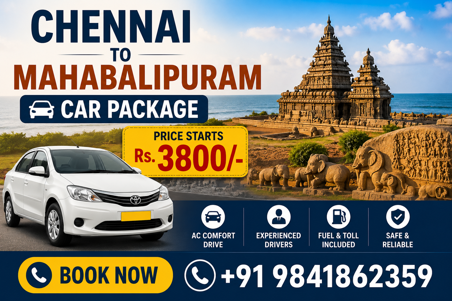 Chennai to Mahabalipuram Car Package