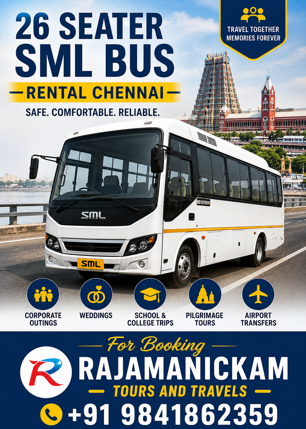 26 Seater Bus Rental Chennai