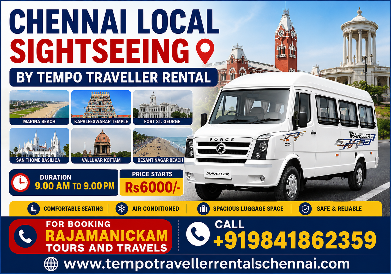 Chennai Local Sightseeing by Tempo Traveller
