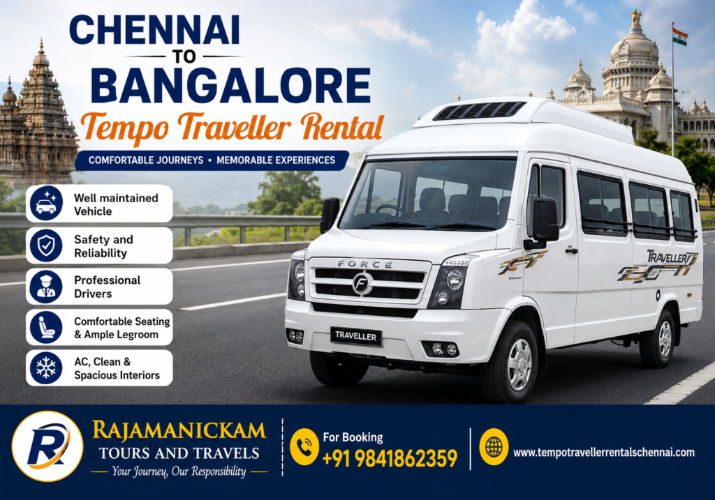 Chennai to Bangalore Tempo Traveller