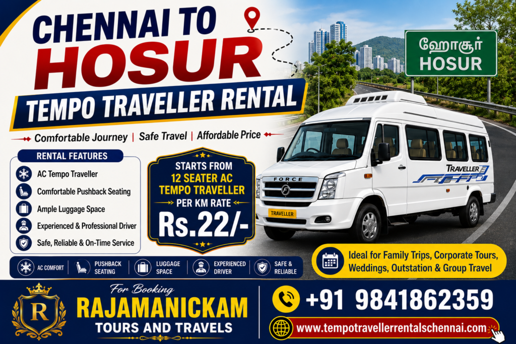 Chennai to Hosur Tempo Traveller