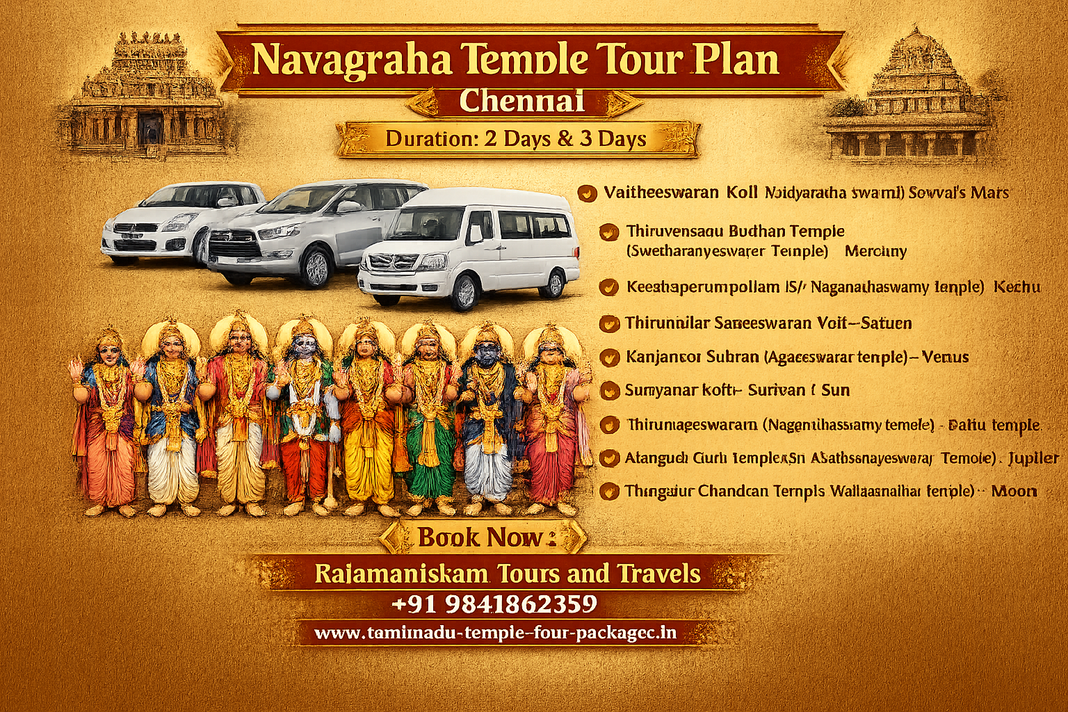 Navagraha Temple Tour Plan Chennai