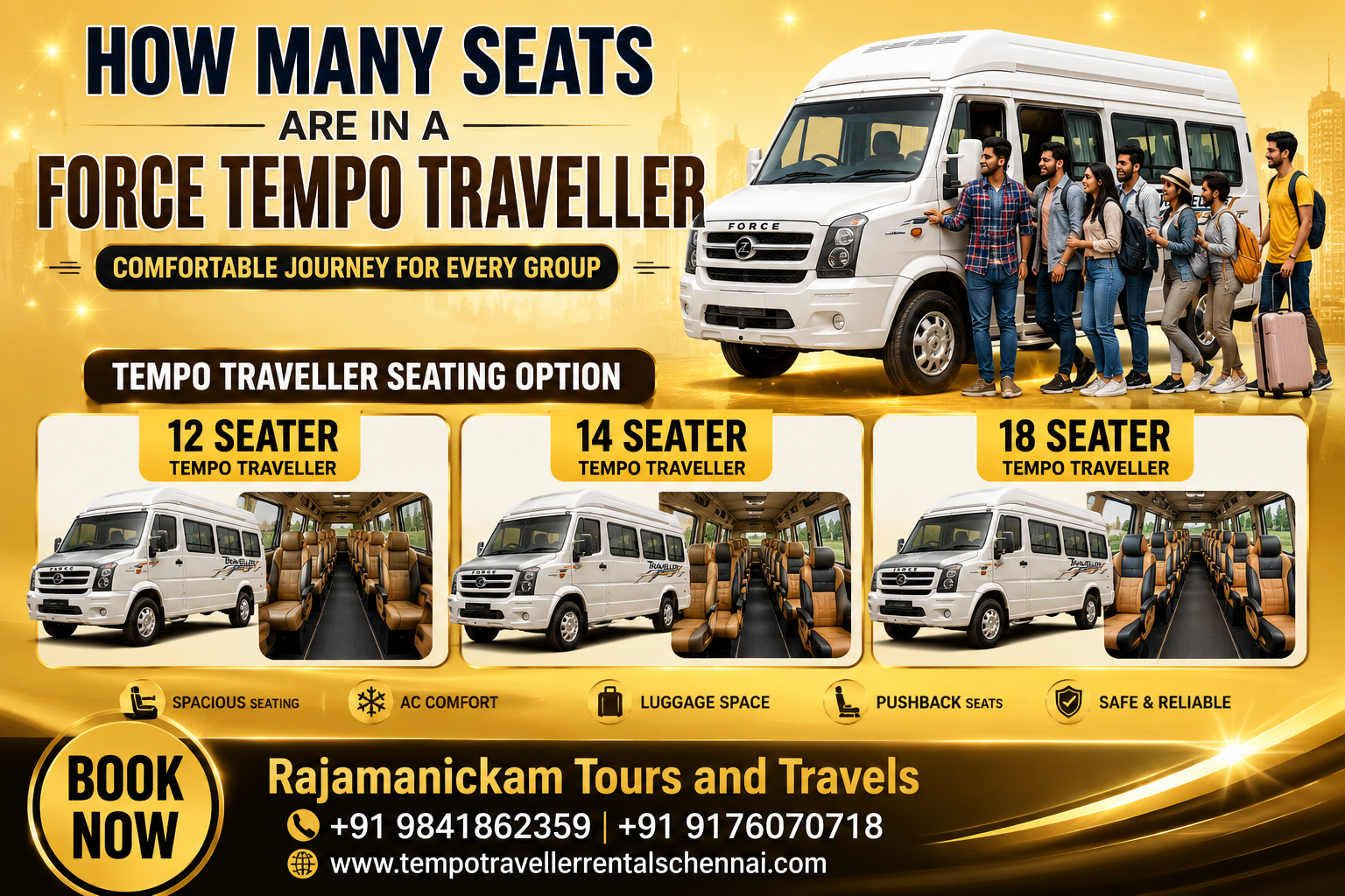 How Many Seats Are in a Force Tempo Traveller